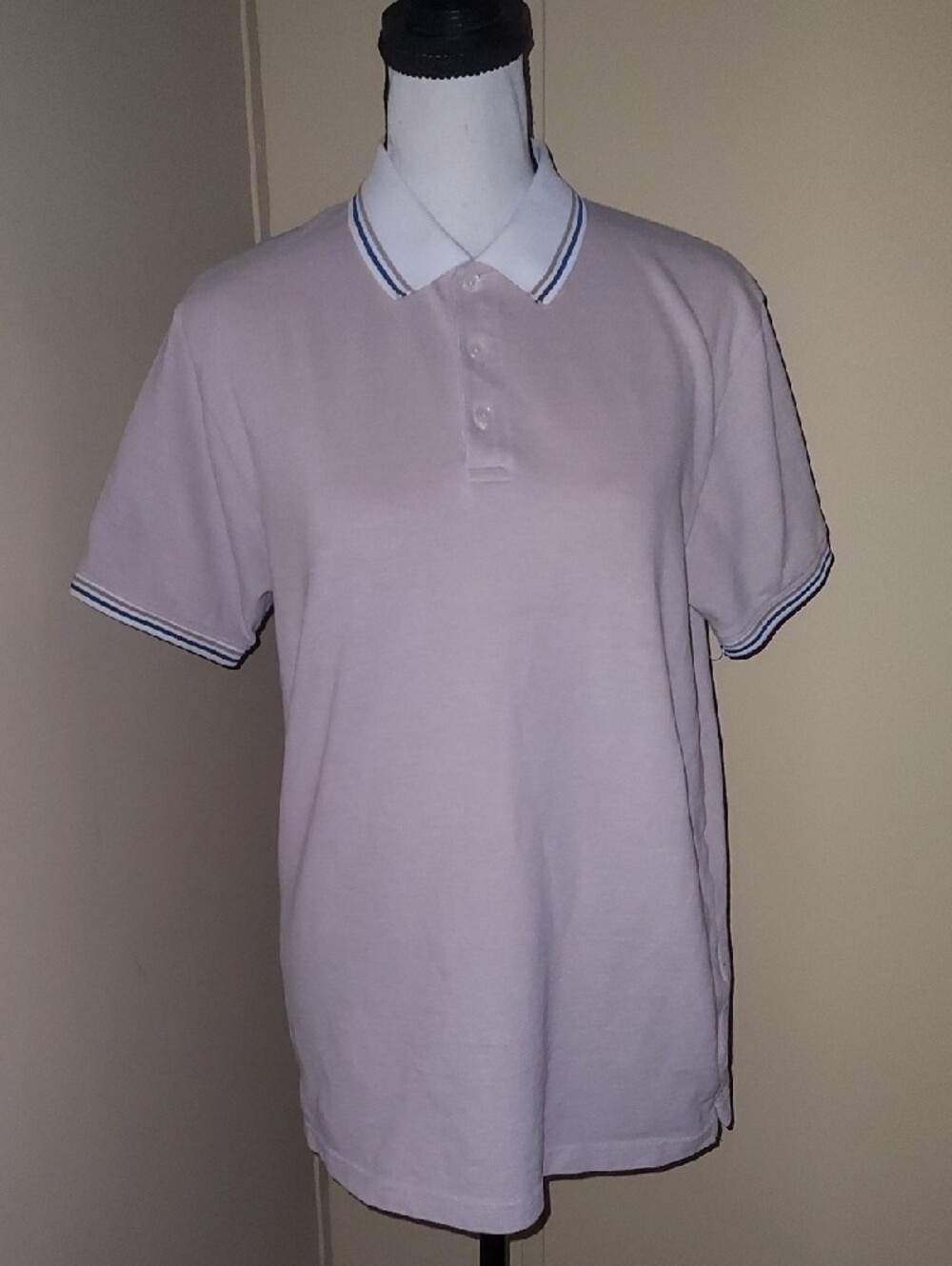 Denim & Flower Men's Polo in Pale Pink/Mauve